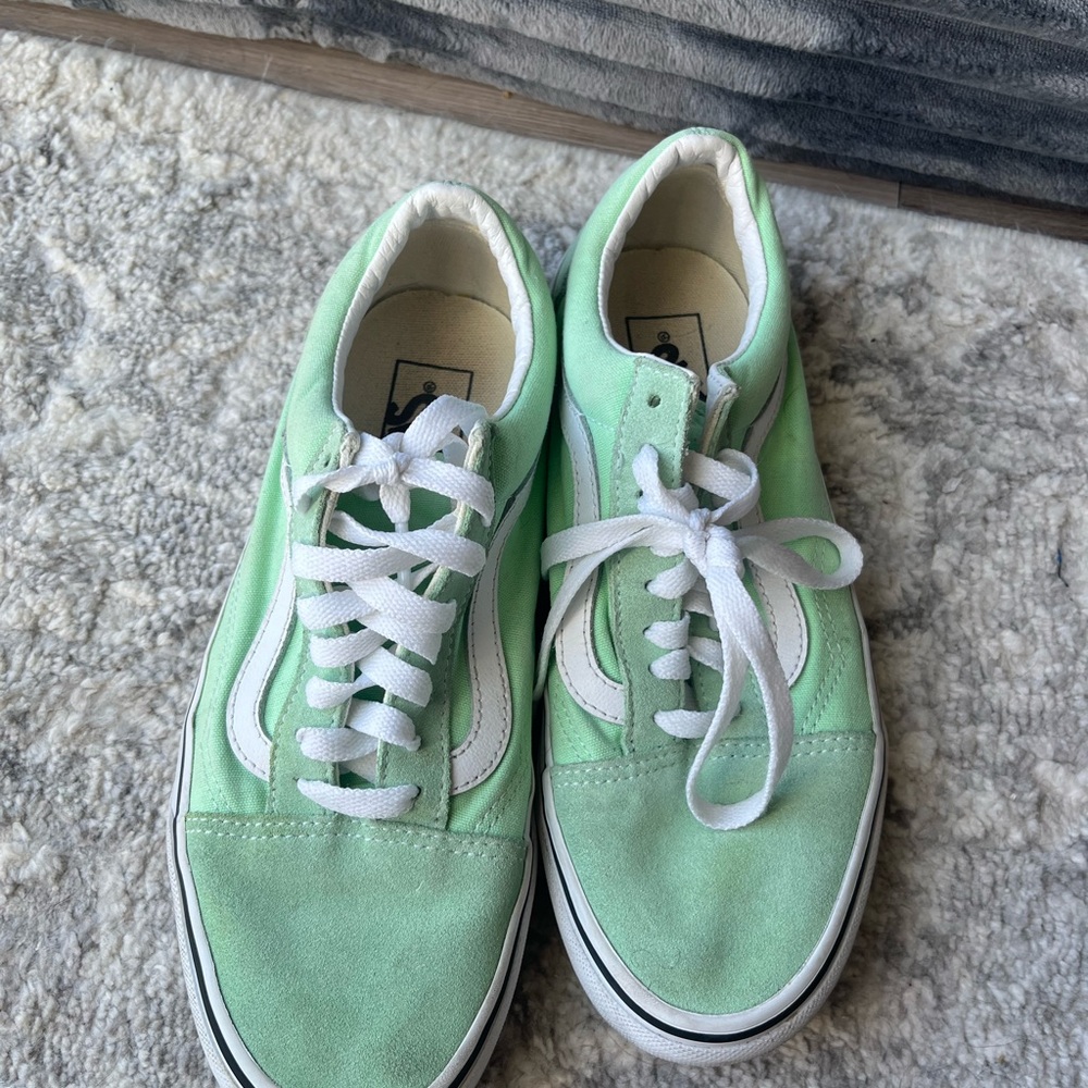Vans Women's Sneakers in Mint and White